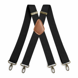 Suspenders | X-Back Adjustable & Lightweight | 4 Removable Clips