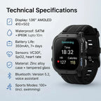 Swimming Smartwatch | Waterproof & Swim Fitness Tracking | 5ATM + IP69PX