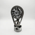 Table Clock | Industrial Gear & Chain | Silent Operation