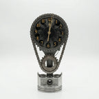 Table Clock | Industrial Gear & Chain | Silent Operation
