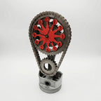 Table Clock | Industrial Gear & Chain | Silent Operation