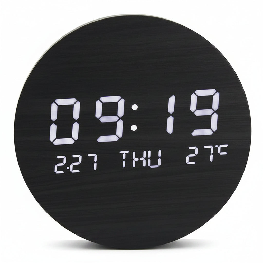 Table Clock | Minimalist Scandinavian LED Display | 19.5 cm