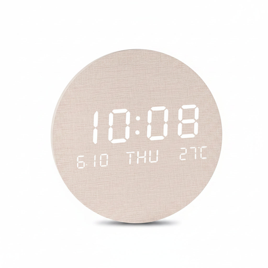Table Clock | Minimalist Scandinavian LED Display | 19.5 cm