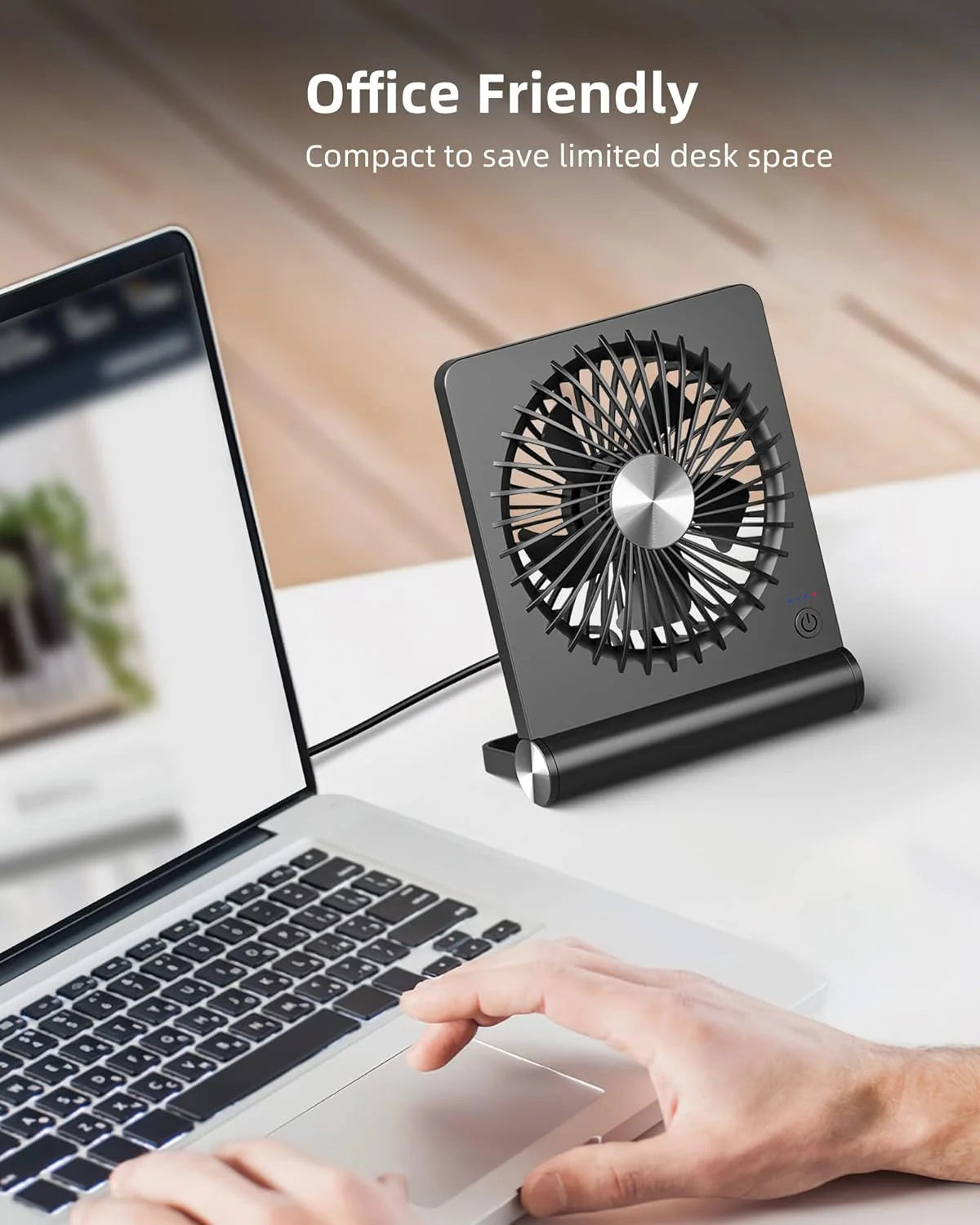 Table Fan | Ultra-Quiet & Compact | USB-Powered