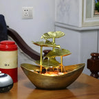 Table Fountain | Iron Leaf Design & LED Light