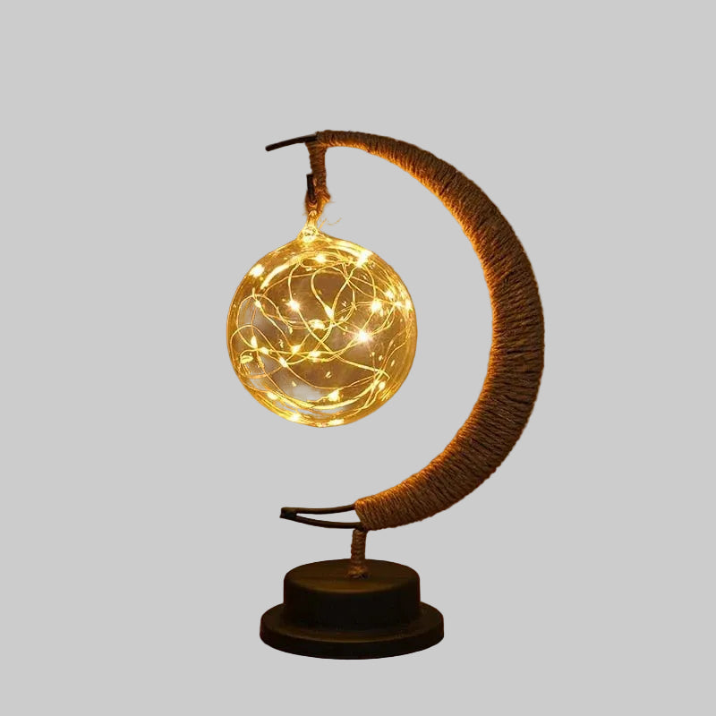 Table Lamp | 3D-Printed Lunar Surface & Battery-Powered