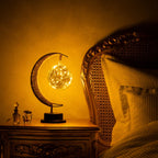 Table Lamp | 3D-Printed Lunar Surface & Battery-Powered
