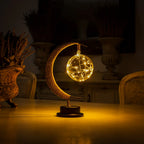 Table Lamp | 3D-Printed Lunar Surface & Battery-Powered