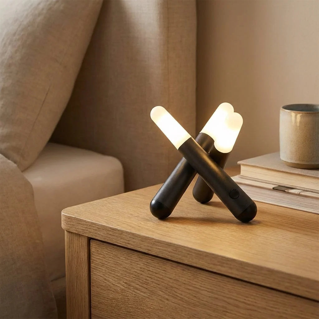 Table Lamp | Adjustable Three-Head & Rechargeable | Touch Control