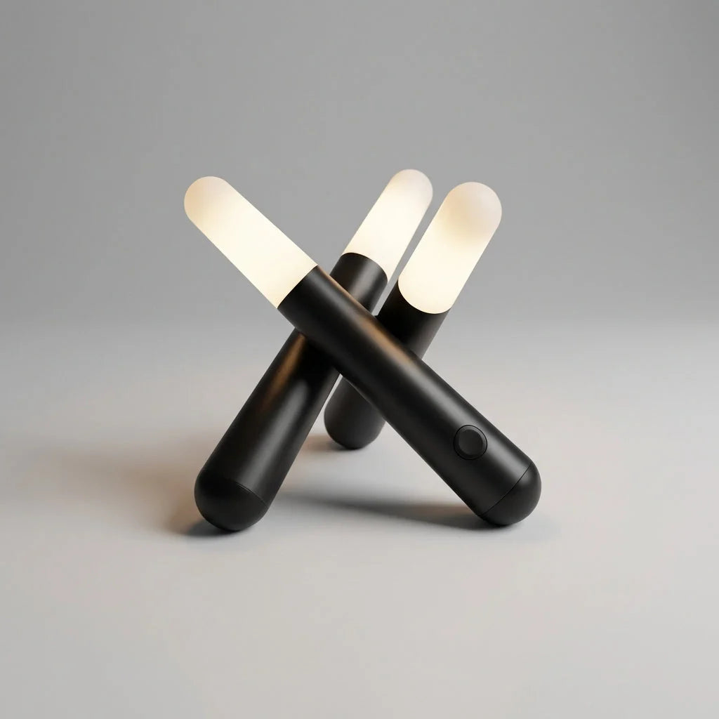 Table Lamp | Adjustable Three-Head & Rechargeable | Touch Control