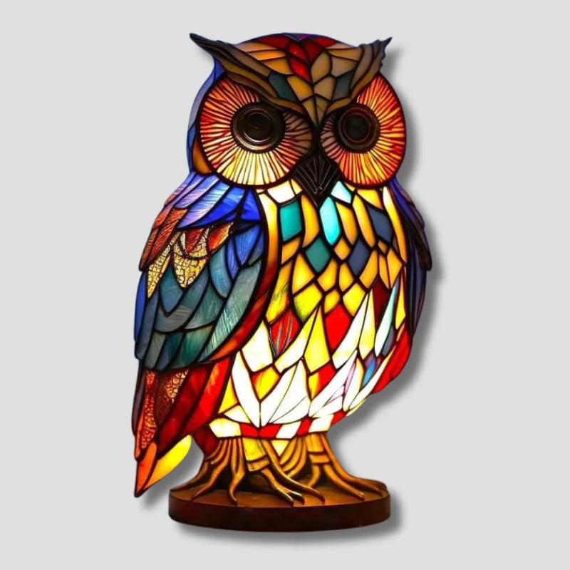 Table Lamp | Animal-Shaped Stained-Glass & Battery-Powered