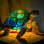Table Lamp | Animal-Shaped Stained-Glass & Battery-Powered