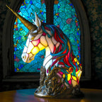Table Lamp | Animal-Shaped Stained-Glass & Battery-Powered