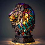 Table Lamp | Animal-Shaped Stained-Glass & Battery-Powered