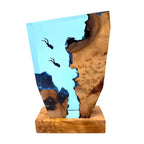 Table Lamp | Artistic Diver Underwater Design & Warm LED | 20 x 12.7 cm