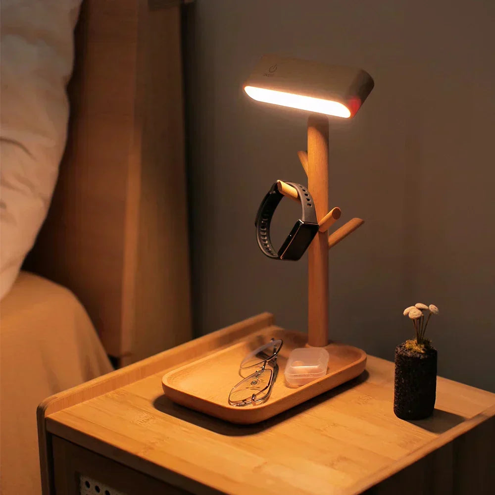 Table Lamp | Bamboo & Dimmable | Built-In Storage