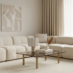 Table Lamp | Calacatta Marble Base & Linen Shade | Rechargeable Wireless