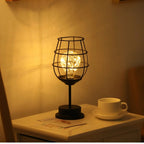 Table Lamp | Cordless LED & Open Steel