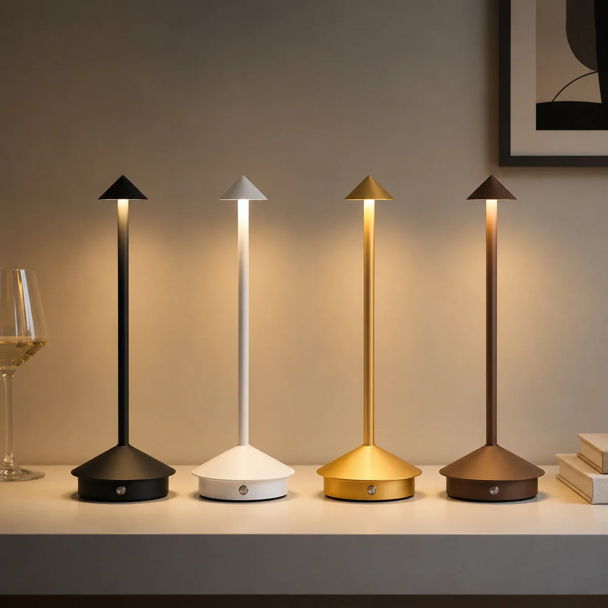 Table Lamp | Cordless Rechargeable & Touch Control | 3 Light Settings