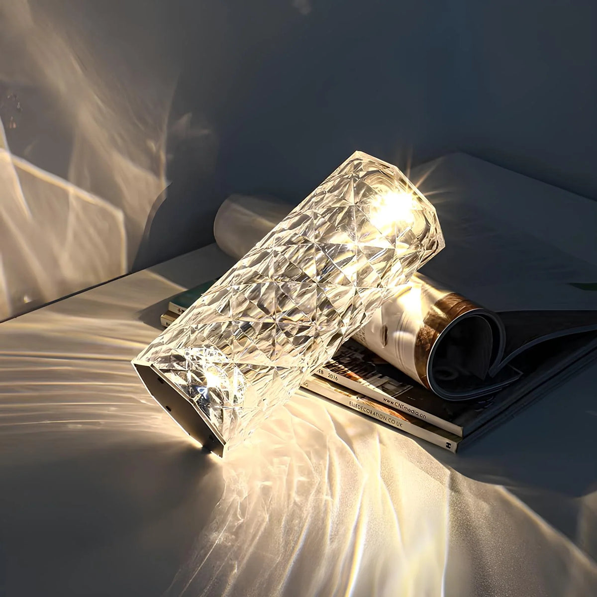 Table Lamp | Crystal 16-Color Dimmable & Rechargeable
