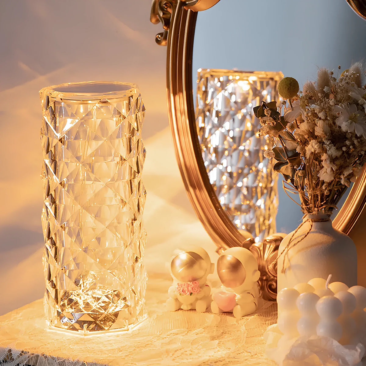 Table Lamp | Crystal 16-Color Dimmable & Rechargeable