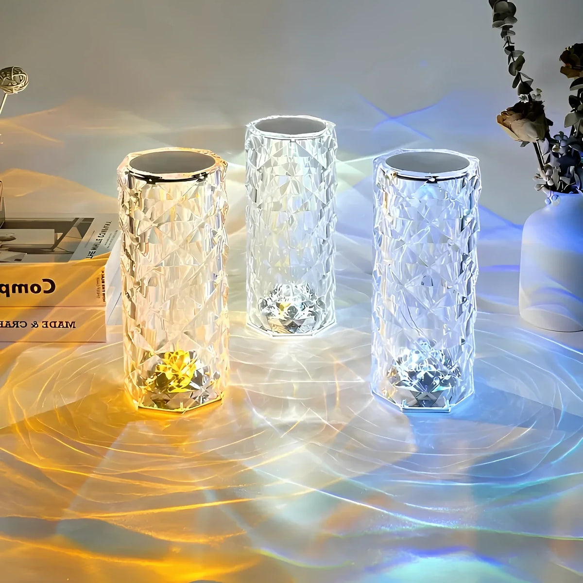 Table Lamp | Crystal 16-Color Dimmable & Rechargeable