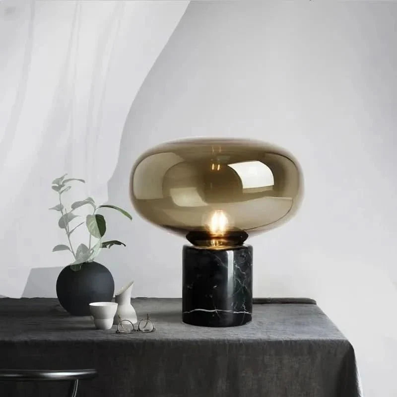 Table Lamp | Cut Glass & Metal Base | Dimmable