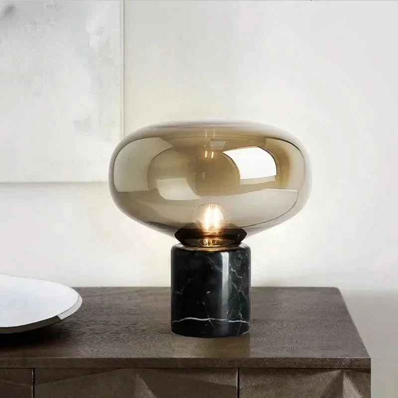 Table Lamp | Cut Glass & Metal Base | Dimmable