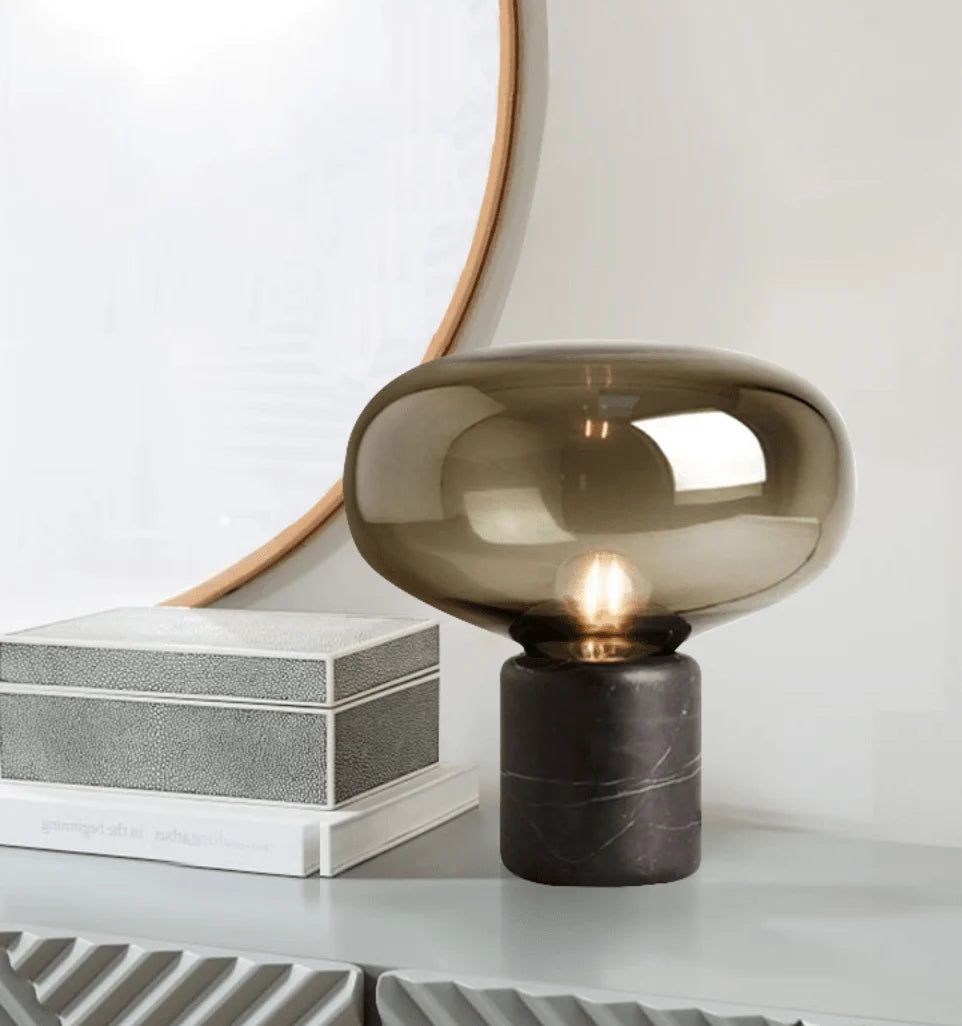 Table Lamp | Cut Glass & Metal Base | Dimmable