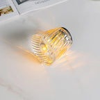 Table Lamp | Diamond-Cut Crystal Prism Shade & USB Rechargeable