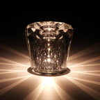Table Lamp | Diamond-Cut Crystal Prism Shade & USB Rechargeable