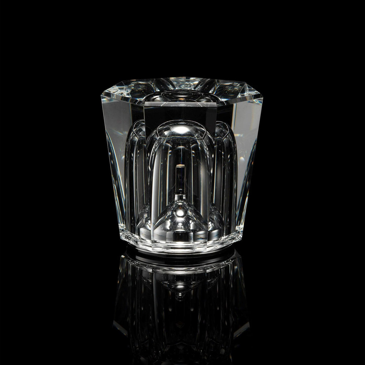 Table Lamp | Diamond-Cut Crystal Prism Shade & USB Rechargeable