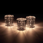Table Lamp | Diamond-Cut Crystal Prism Shade & USB Rechargeable