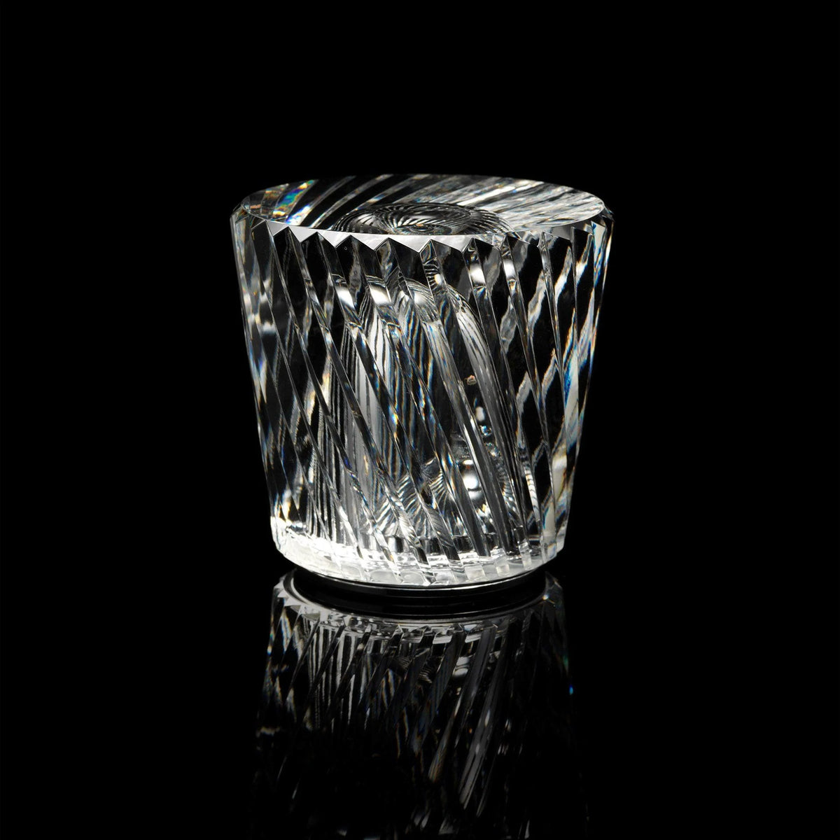 Table Lamp | Diamond-Cut Crystal Prism Shade & USB Rechargeable
