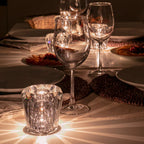 Table Lamp | Diamond-Cut Crystal Prism Shade & USB Rechargeable