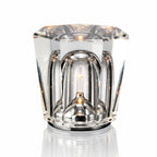 Table Lamp | Diamond-Cut Crystal Prism Shade & USB Rechargeable