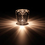 Table Lamp | Diamond-Cut Crystal Prism Shade & USB Rechargeable