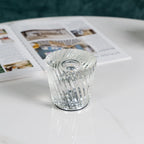 Table Lamp | Diamond-Cut Crystal Prism Shade & USB Rechargeable