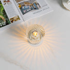 Table Lamp | Diamond-Cut Crystal Prism Shade & USB Rechargeable