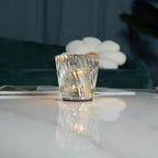 Table Lamp | Diamond-Cut Crystal Prism Shade & USB Rechargeable