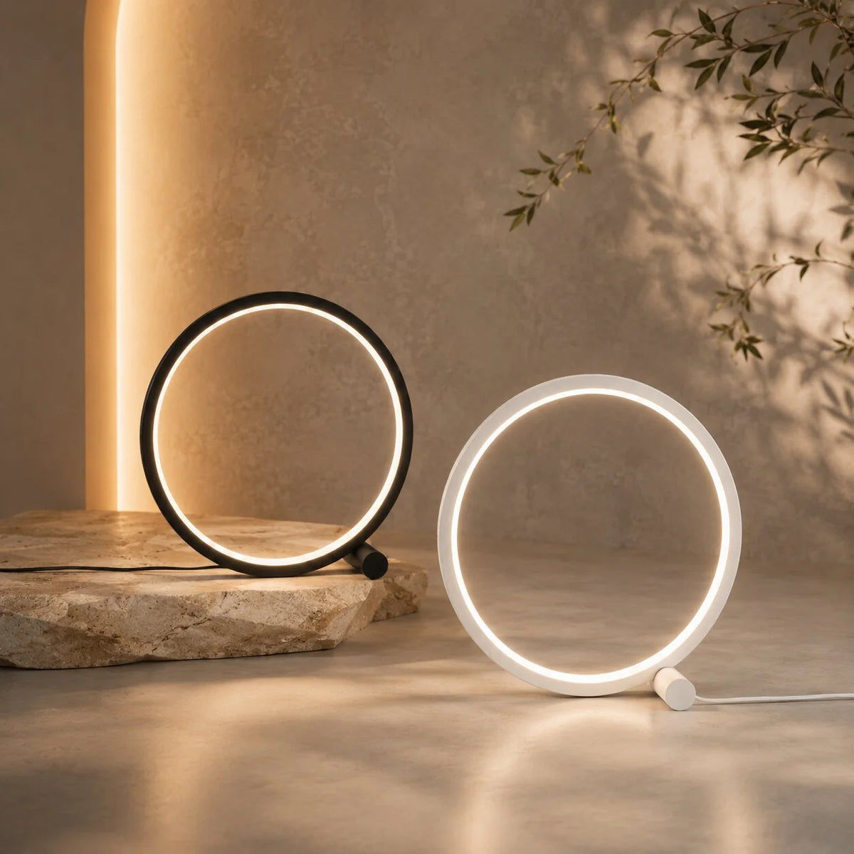 Table Lamp | Dimmable LED & Round Minimalist
