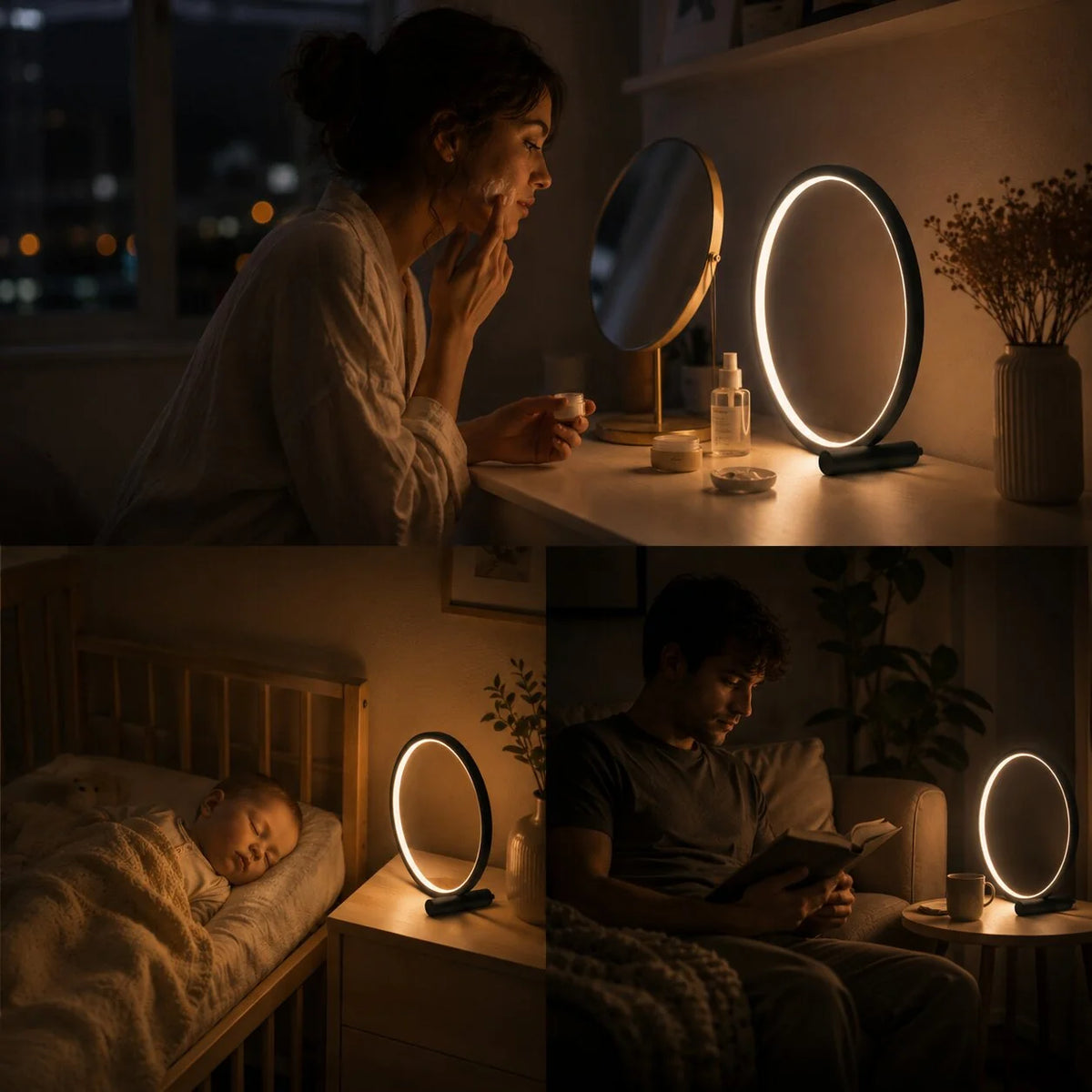 Table Lamp | Dimmable LED & Round Minimalist