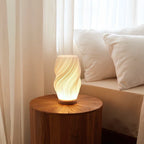 Table Lamp | Dimmable Wave Shade & Two-Tone | USB-Powered