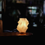 Table Lamp | Dimmable Wave Shade & Two-Tone | USB-Powered