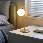 Table Lamp | Frosted Glass Globe & Soft Diffused Light | 3 Color Temperatures