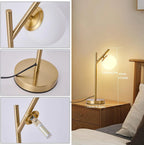 Table Lamp | Frosted Glass Globe & Soft Diffused Light | 3 Color Temperatures