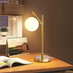 Table Lamp | Frosted Glass Globe & Soft Diffused Light | 3 Color Temperatures