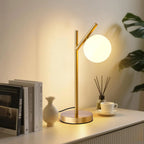 Table Lamp | Frosted Glass Globe & Soft Diffused Light | 3 Color Temperatures