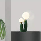Table Lamp | Geometric Metal Base & Fabric Shade