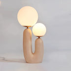 Table Lamp | Geometric Metal Base & Fabric Shade